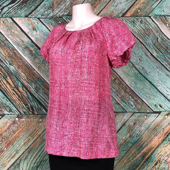 A4 - Ann Taylor 100% Silk Pink Blouse - S - Picture 1 of 6